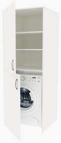 Ντουλάπι μπάνιου για πλυντήριο &quot;Laundry&quot; σε χρώμα λευκό 70x70x190