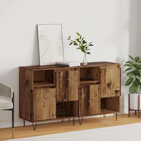 vidaXL Παραδοσιακά Πλευρικά Έπιπλα 2 pcs Παλαιό ξύλο 120 x 35 x 70 εκ
