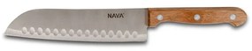 Μαχαίρι Santoku Terrestrial 10-058-053 29,5cm Inox-Brown Nava Ανοξείδωτο Ατσάλι