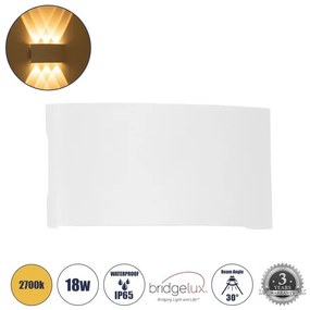 Απλίκα Φωτιστικό Τοίχου Καμπυλωτό LED 18W 2160lm SIXOAD Globostar-60584-Λευκό 60584