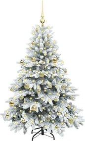 vidaXL Τεχνητό Χριστουγεννιάτικο Δέντρο Λευκό 150 cm ΠΕ και PVC