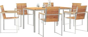 vidaXL Σέτ φαγητού για κήπο 7 pcs