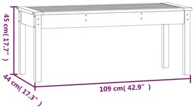 Παγκάκι Κήπου Γκρι 109 x 44 x 45 εκ. από Μασίφ Ξύλο Πεύκου - Γκρι