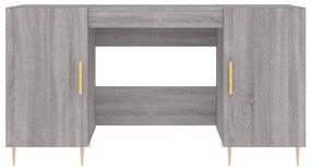 vidaXL Γραφείο Γκρι Sonoma 140 x 50 x 75 εκ. από Επεξεργασμένο Ξύλο