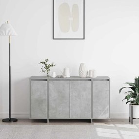 vidaXL Πλαϊνό γραφείο Γκρι σκυροδέματος 135 x 41 x 69 cm