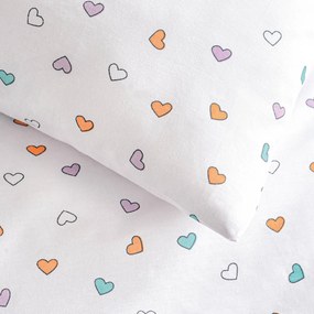 Σεντόνια Μονά (Σετ) Rythmos Symbol Tiny Heart White