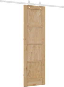 vidaXL Συρόμενη Πόρτα Φυσικό και Λευκό 61 x 198,5 εκ.