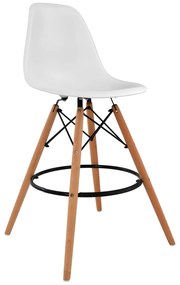 ΣΚΑΜΠΩ ΜΠΑΡ RENATA ΛΕΥΚΟ HM0173.01 Σετ 4τμχ Wood, Polypropylene