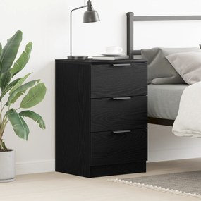 vidaXL Κομοδίνο μαύρης βελανιδιάς  - 40x65x65 εκ.