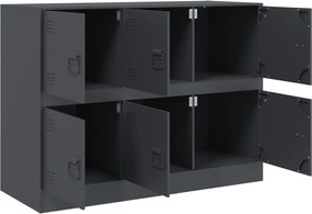 vidaXL Μπουφές Ανθρακί 99x39x73 εκ. από Ατσάλι