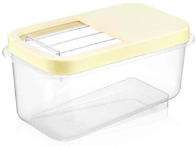 Δοχεία Αποθήκευσης (Σετ 3Τμχ) 639OKK1117 34,5x19x17,5cm 7,5lt Cream-Clear Hermia Πλαστικό