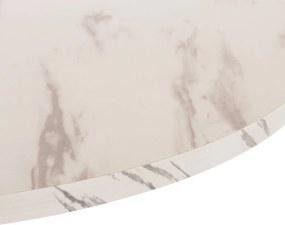 ΤΡΑΠΕΖΙ ΤΡΑΠΕΖΑΡΙΑΣ ROLLO HM9421.11 ΣΤΡΟΓΓΥΛΟ WHITE MARBLE Φ90x74Υεκ.