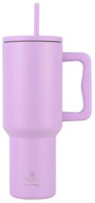 Θερμός Ανοξείδωτος Straw Tumbler XL 14,5x10x26εκ.-1200ml Lavender Purple Save The Aegean Estia 01-32227