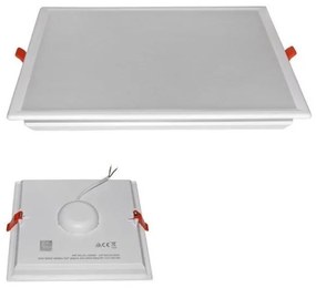 Φωτιστικό Ψευδοροφής Τετράγωνο 24W LED Slim Line IP20 με τροφοδοτικό 230V Lumen-21-132400-Λευκό 21-132400