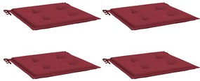 vidaXL Μαξιλάρια Καρέκλας Κήπου 2 τεμ. Μπορντό 40x40x4 εκ. Υφασμάτινα