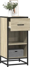 vidaXL Συρταριέρα Sonoma Δρυς 35,5x35x76 εκ. Επεξ. Ξύλο + Μέταλλο