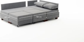 Corner Sofa-Bed Fly Corner Sofa Bed Right- Brown Brown