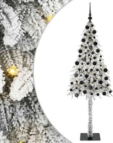 vidaXL Χριστουγεννιάτικο Δέντρο με 300 LED Λευκό 210 cm ΠΕ και Ατσάλι