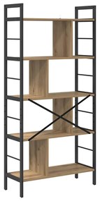 vidaXL Ράφι Βιβλίων Artisan Oak 75 x 30 x 156 εκ. Επεξεργασμένο ξύλο