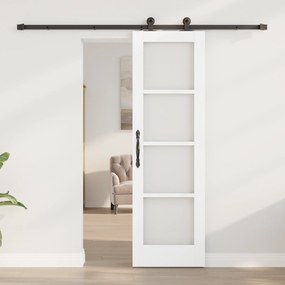 vidaXL Συρόμενη Πόρτα με Σετ Εξαρτημάτων 'ORKDAL' Λευκό 61x198.5 εκ.