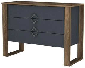 Μπουφές Bumerang 804TRH3517 110x44,8x76cm Walnut-Anthracite Μοριοσανίδα, Μελαμίνη