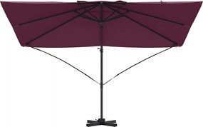 vidaXL Ομπρέλα ηλίου Βεραμάν Κόκκινο 351 x 250 x 260 εκ