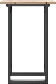 vidaXL Τραπέζι Τραπεζαρίας Πλαίσιο Ο50x50x75εκ Μασίφ Πεύκο/Ατσάλι