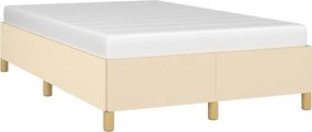 vidaXL Σκελετός Κρεβατιού Χωρίς Στρώμα Κρεμ 120x200 εκ. Υφασμάτινο