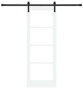 vidaXL Συρόμενη Πόρτα ORKDAL Λευκό 73.5 x 198.5 εκ. Μασίφ ξύλο πεύκου