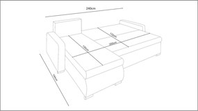 Γωνιακός καναπές Eibar-Kafe - Mpez - 240.00Χ144.00Χ0.00cm