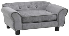 Καναπές - Κρεβάτι Σκύλου Γκρι 72 x 45 x 30 εκ. Βελουτέ