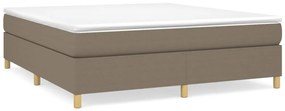 vidaXL Κρεβάτι Boxspring με Στρώμα Taupe 160x200 εκ. Υφασμάτινο
