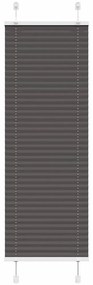 vidaXL Πλισέ περσίδα Μαύρο 50x150 cm Πλάτος υφάσματος 49,4 cm