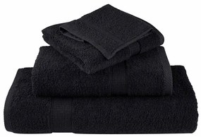 vidaXL Πετσέτες επισκεπτών 50 pcs Μαύρο 50 x 100 cm Βαμβάκι