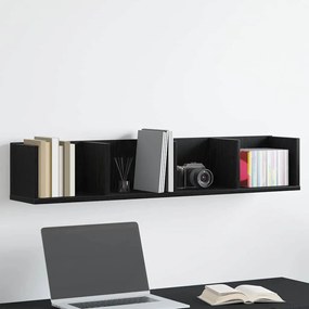 vidaXL Ράφι Τοίχου CD Μαύρος Δρυς 100x18x18 εκ Επεξεργασμένο Ξύλο