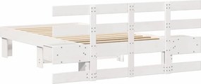 vidaXL Σκελετός Κρεβατιού Λευκό 80 x 200 cm Στερεά ξυλεία πεύκου