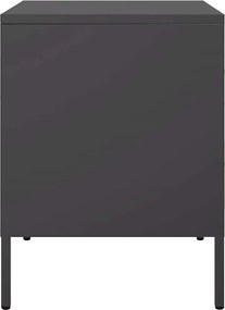 vidaXL Κομοδίνα 2 τεμ. Μαύρα 36x39x50,5 εκ. Χάλυβα