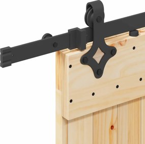 vidaXL Συρόμενη Πόρτα NARVIK Φυσικό και Μαύρο 85 x 210 εκ (152,5 εκ)