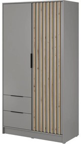 Nτουλάπα Δίφυλλη Nelly 24_2D_Sz 105x51x200cm Grey-Natural Δίφυλλη