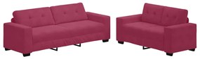 vidaXL Σετ Καναπέ 2 pcs Μπορντό 221 x 78 x 80 εκ Βελούδο