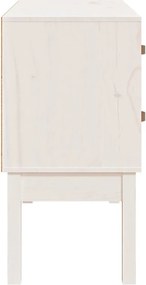 vidaXL Ντουλάπι Κονσόλα Λευκό 90 x 40 x 78 εκ. από Μασίφ Ξύλο Πεύκου