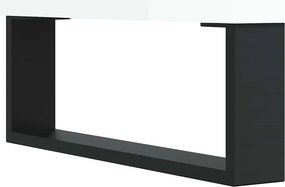 vidaXL Δισκοθήκη Γυαλ. Λευκή 85 x 38 x 48 εκ. από Επεξεργασμένο Ξύλο