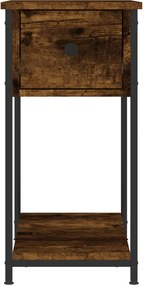 vidaXL Κομοδίνα 2 τεμ. Καπνιστή Δρυς 30 x 60 x 60 εκ. Επεξεργ. Ξύλο
