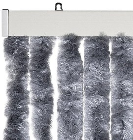 vidaXL Σήτα Πόρτας Ασημί 100x200 εκ. από Σενίλ