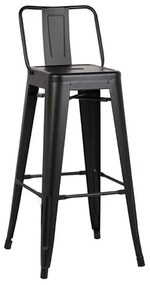 Σκαμπό Bar Texas 24.0033 Με Πλάτη 43Χ43Χ75/100 Black Metal