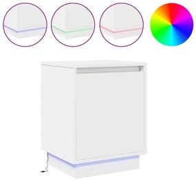 vidaXL Κομοδίνο με 2 pcs Λευκό 39 x 34.5 x 50 εκ. Επεξεργασμένο ξύλο