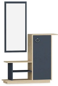 Έπιπλο Εισόδου Με Καθρέπτη Ceel 120-000006 80x29.5x90cm Natural-Grey Μελαμίνη,Mdf