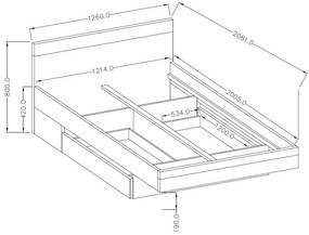 Κρεβάτι Bron-120 x 200