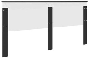 vidaXL Κεφαλάρι με κεφαλάρι Μαύρη Οξυά 200 cm Επεξεργασμένο ξύλο