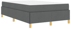 vidaXL Κρεβάτι με ελατήρια Άλλο Σκούρο γκρι 120 x 190 cm ύφασμα